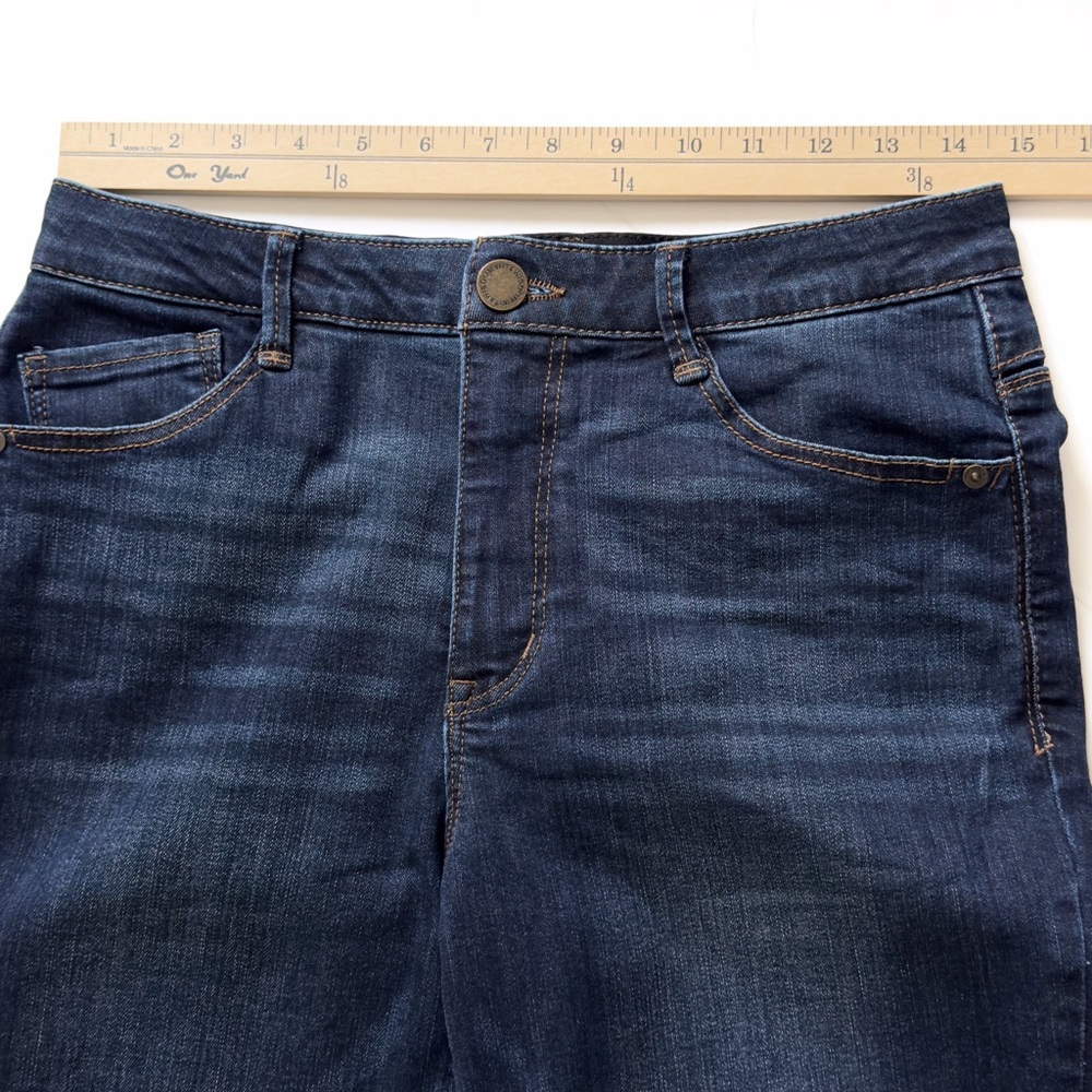 Wit Wisdom Ab Solution Skinny Jeans Womens 8 Dark Wash Stretch Mid Rise Denim - Picture 6 of 10
